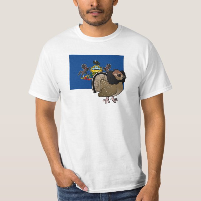 T-shirt État Birdorable de la Pennsylvanie : Grouse de (Devant)