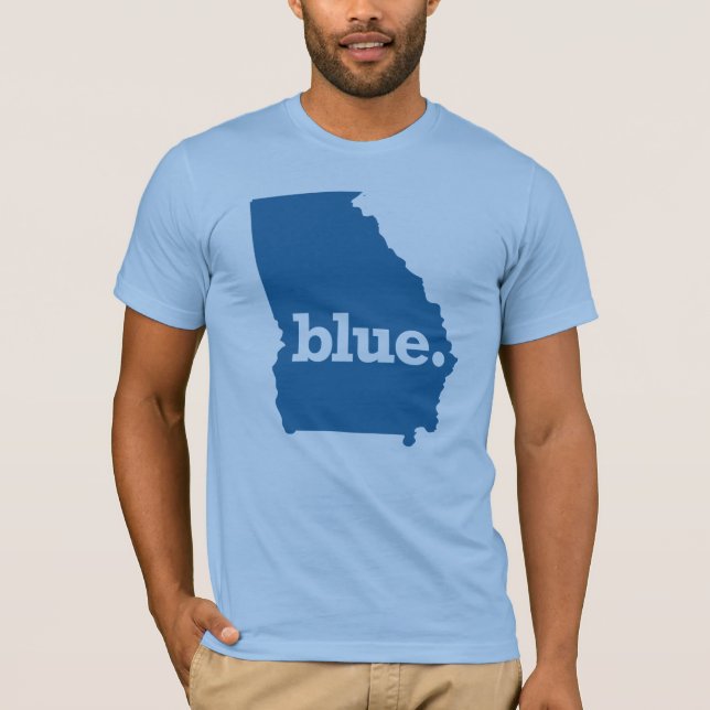 T-shirt État bleu Géorgie (Devant)