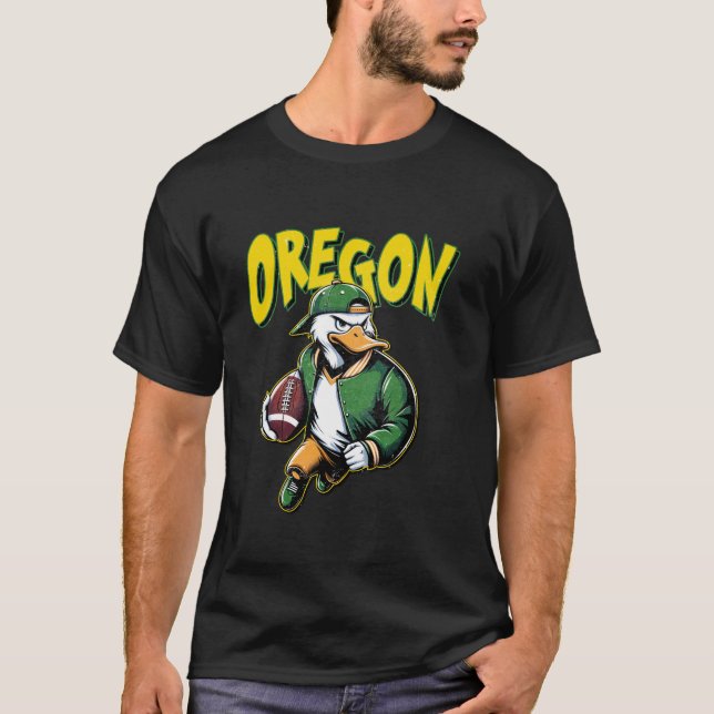 T-shirt État classique de l'Oregons Football Spirit À feui (Devant)