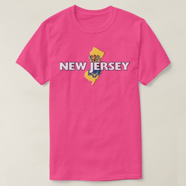 T-shirt État coloré du New Jersey (Design devant)