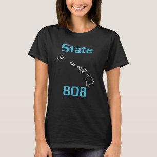 T-shirt État cool 808 indicatif régional Hawaï