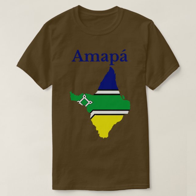 T-shirt Etat d'Amapa Carte Drapeau Brésil (Design devant)