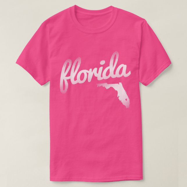 T-shirt État de la Floride dans le rose (Design devant)