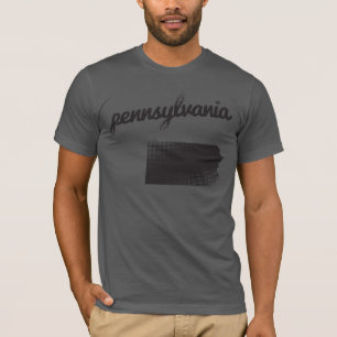 T-shirt État de la Pennsylvanie sur le gris