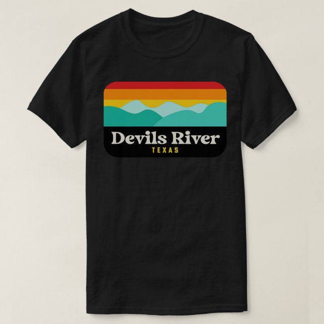 T-shirt Etat de la rivière Devils Zone naturelle Texas Fis (Design devant)