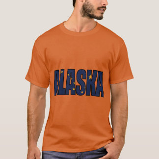 T-shirt État de l'Alaska Nom du drapeau Design