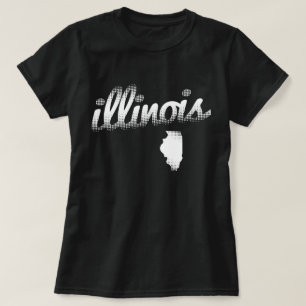 T-shirt État de l'Illinois dans le blanc