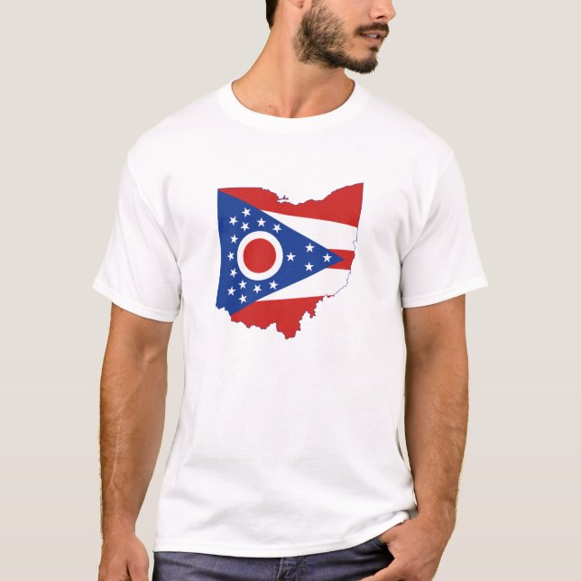 T-shirt Etat de l'Ohio Formé Ohioan Buckeye États Drapeau (Devant)