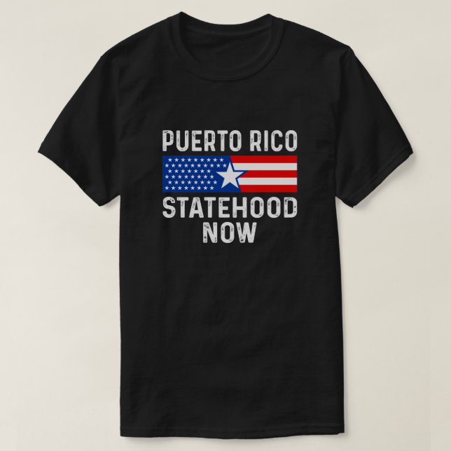 T-shirt État de Porto Rico maintenant estado 51 ahora (Design devant)