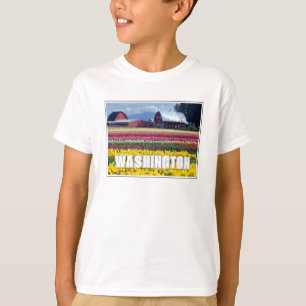 T-shirt État de Washington Champ de tulipes