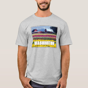 T-shirt État de Washington   Champ de tulipes