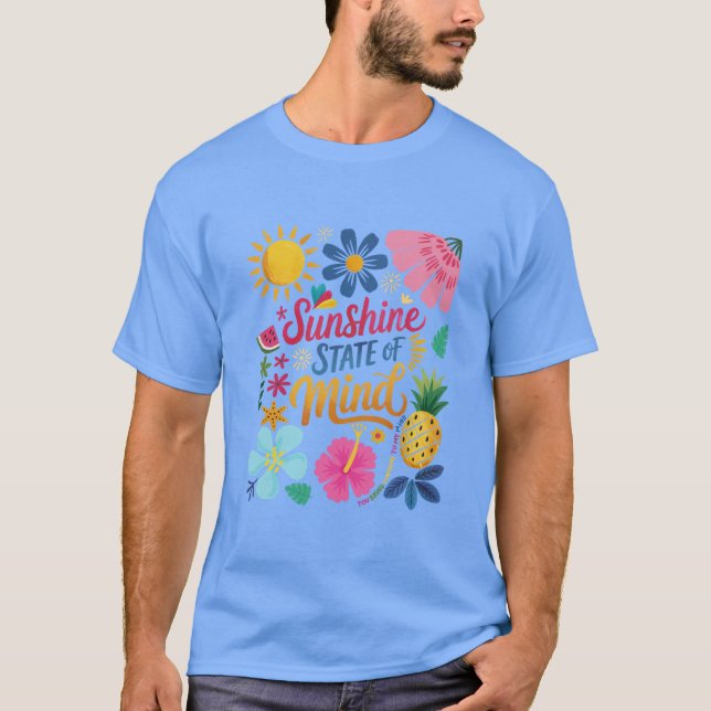 T-shirt État d'esprit de Sunshine (Devant)