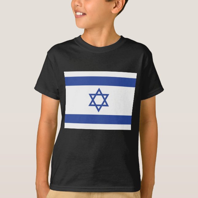 T-shirt Etat d'Israël Drapeau, Étoile de David Juifs (Devant)