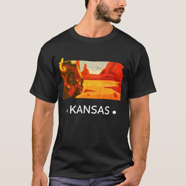 T-shirt État du Kansas (Devant)