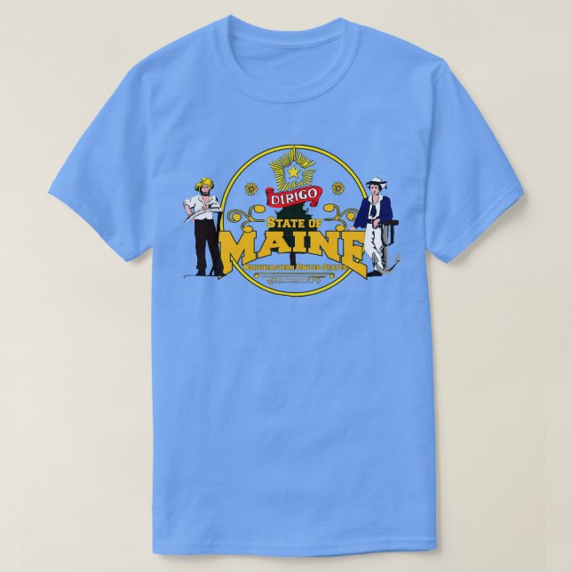 T-shirt État du Maine USA (Design devant)