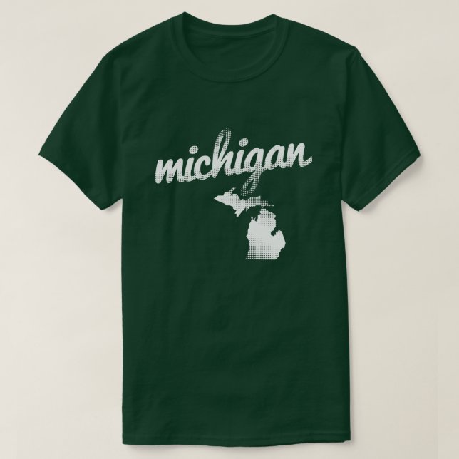 T-shirt État du Michigan dans le blanc (Design devant)