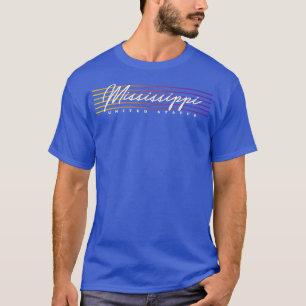 T-shirt État du Mississippi de style rétro