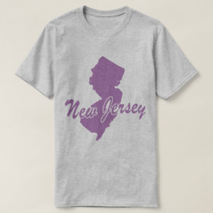 T-shirt État Du New Jersey En Forme