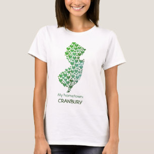 T-shirt État du New Jersey Silhouette Hearts & Hometown