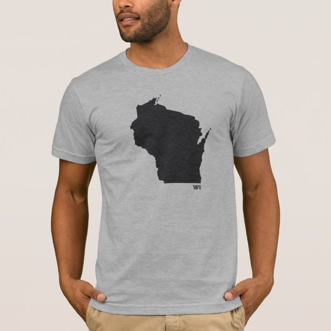 T-shirt État du Wisconsin (Devant)