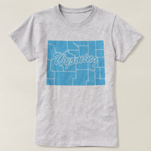 T-shirt État du Wyoming Shape