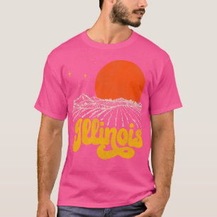 T-shirt Etat vintage de l'Illinois au milieu du siècle per
