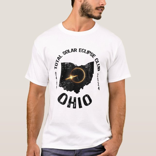 T-shirt États américains Total Solaire Eclipse Ohio 2024 É (Devant)