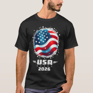 T-shirt États-Unis 2026 Allez États-Unis Sport d'hiver USA