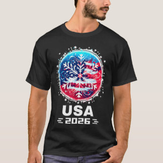 T-shirt États-Unis 2026 Allez États-Unis Sports d'hiver US