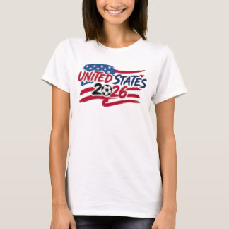 T-shirt États-Unis 2026 Football Personnalisé Nom Numéro