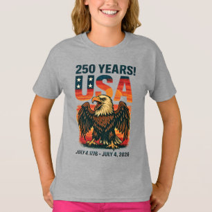T-shirt États-Unis 250 Ans – Aigle chauve patriotique 4 ju