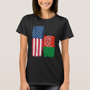 T-shirt États-Unis Afghanistan Semi-américain Drapeau Raci