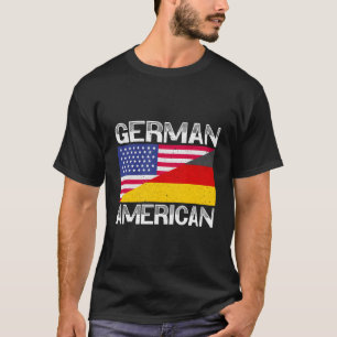 T-shirt États-Unis Allemagne Drapeau Allemand Américain Vo