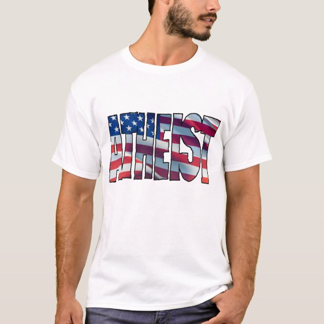 T-shirt États-Unis athée - Fier américain athée (Devant)