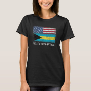 T-shirt États-Unis Bahamas Bahamian American Flag Double C