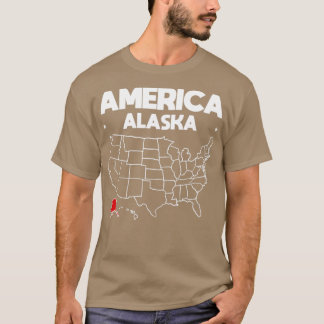 T-shirt États-Unis cadeau Alaska State