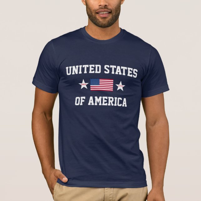 T-shirt États-Unis d'Amérique depuis 1776 Chemise (Devant)