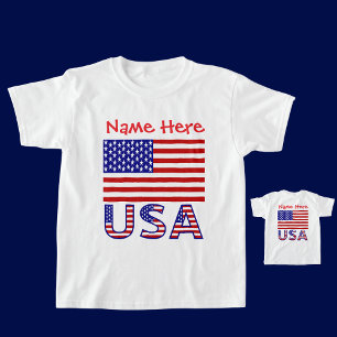 T-shirt États-Unis d'Amérique États-Unis Amérique Rouge Pe