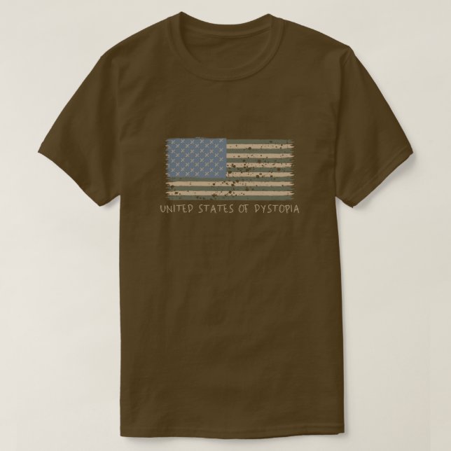 T-shirt États-Unis De Dystopia (Design devant)