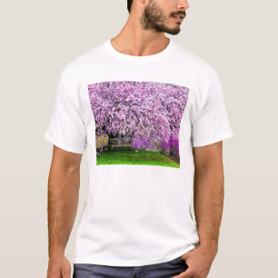 T-shirt États-Unis, Delaware, Wilmington. Banc en bois sou