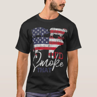 T-shirt États-Unis Drapeau BBQ Id Fumer que Grillmaster Dr