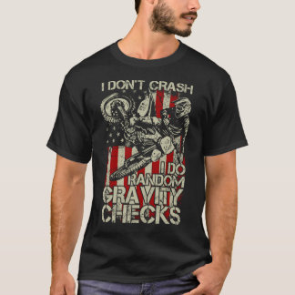 T-shirt Etats-Unis Drapeau Dirt Vélo Hommes Femmes Dirtbik