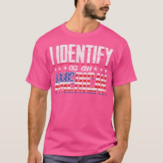 T-shirt États-Unis Drapeau États-Unis 4 juillet Je M'Ident