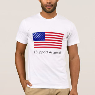 T-shirt Etats-Unis-Drapeau-Grand, je soutiens l'Arizona !