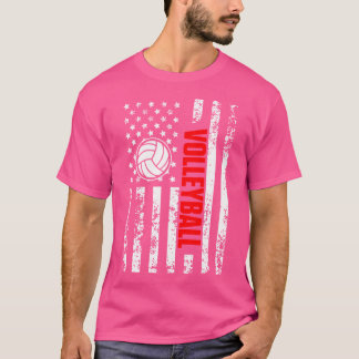 T-shirt Etats-Unis drapeau Sports Patriotique Beach Volley