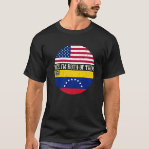 T-shirt États-Unis et Venezuela drapeaux Vintages Oui Je s