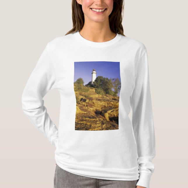 T-shirt États-Unis, Michigan, lac Huron. La Pointe aux Bar (Devant)