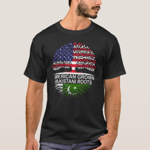 T-shirt États-Unis & Pakistan drapeaux American Gros Pakis