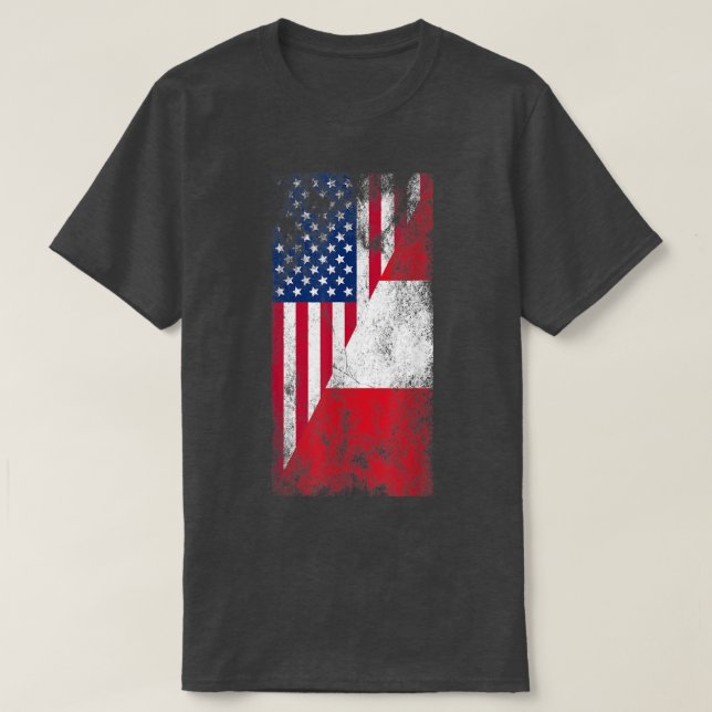 T-shirt États-Unis Pérou DrapeauxÉtats-Unis d'Amérique, Pé (Design devant)