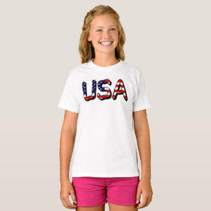 T-shirt États-Unis superposés sur le drapeau américain gcc
